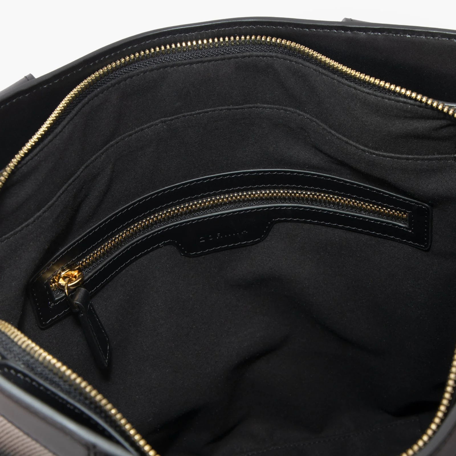 Canvas and leather tote bag