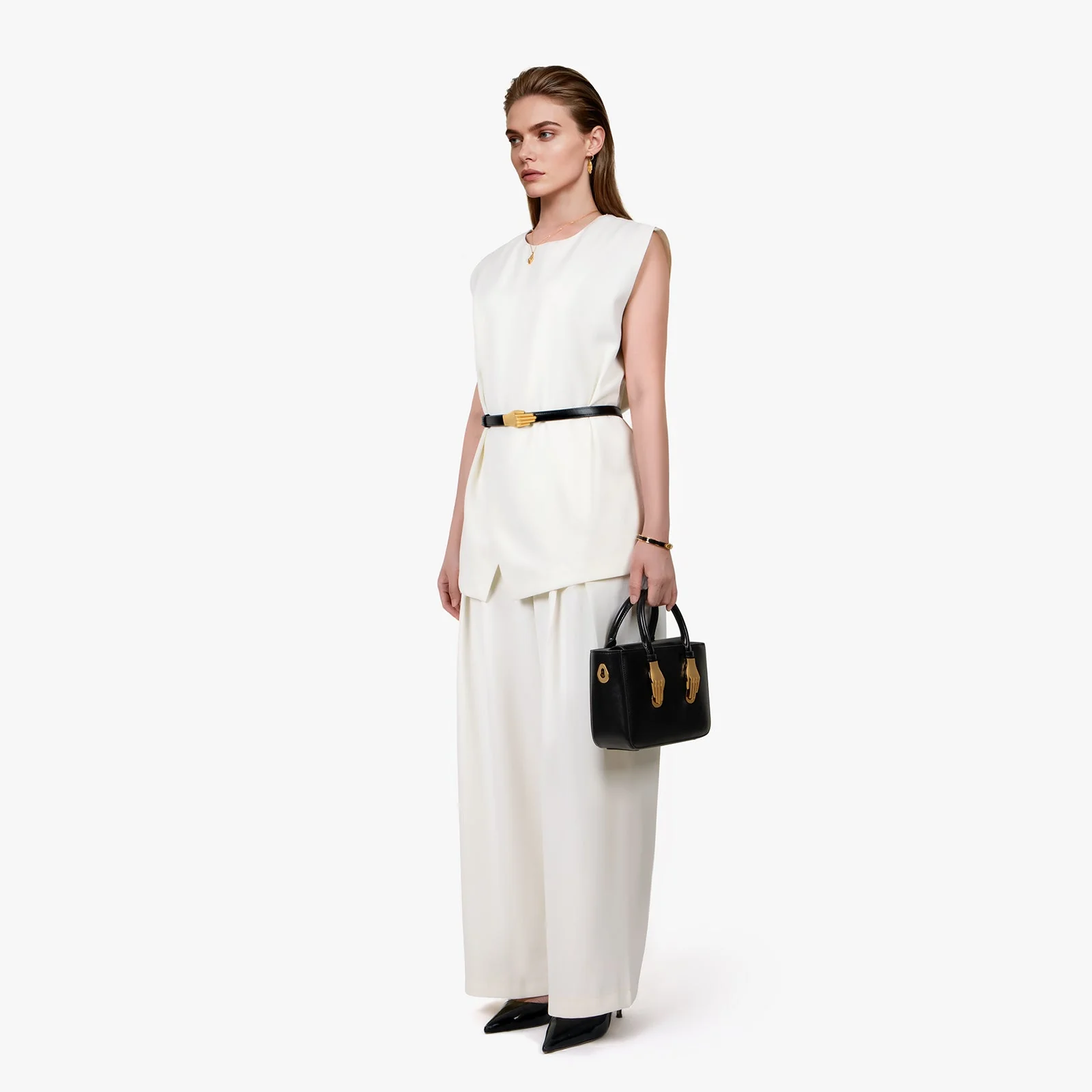 High-end women's leather travel crossbody bag