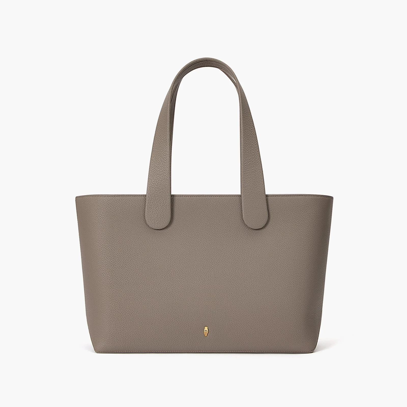 Pebbled leather work tote bag