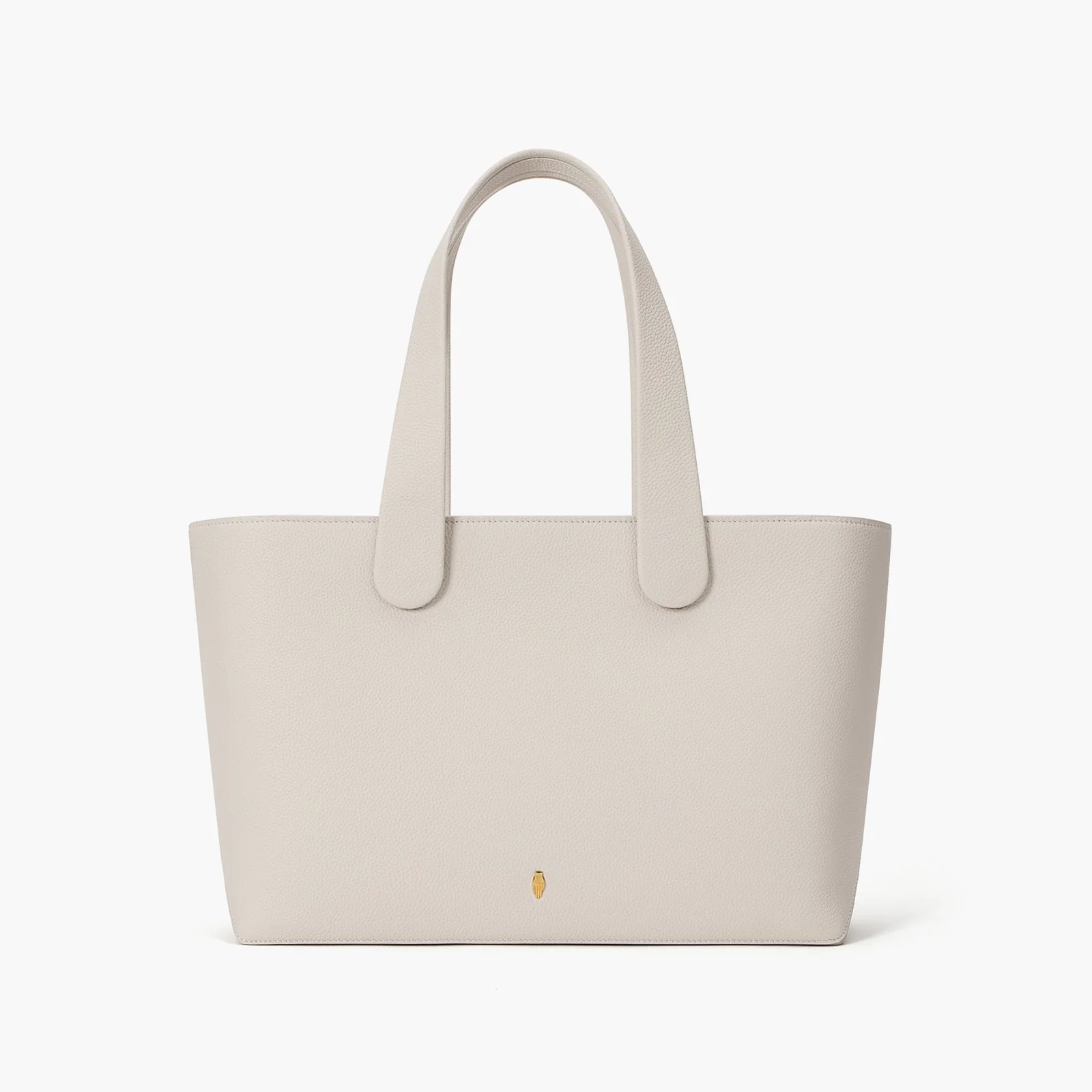 Pebbled leather work tote bag