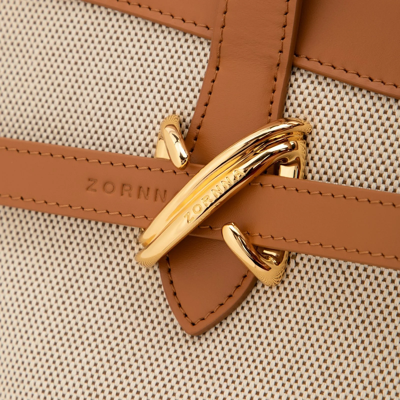 Canvas and leather tote bag