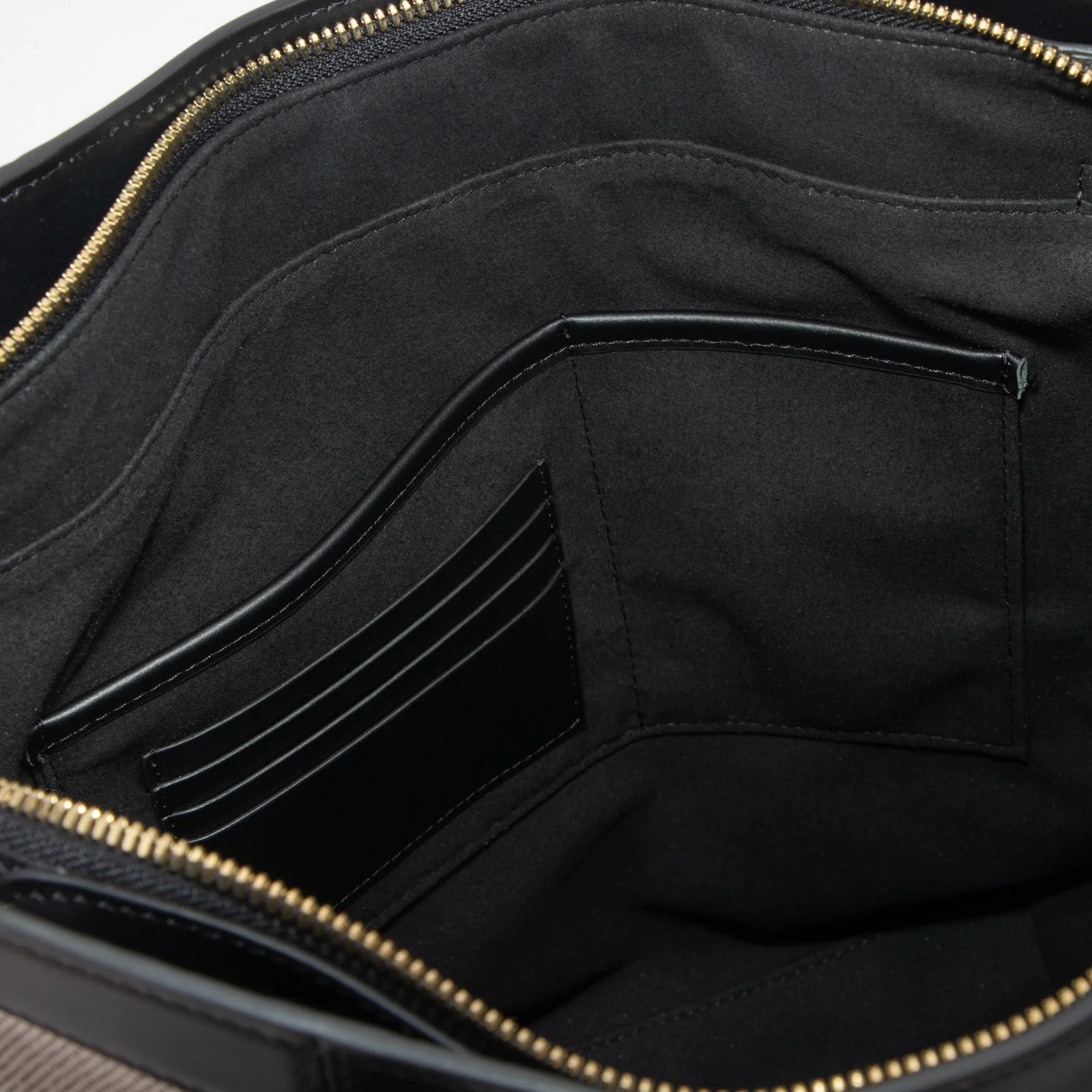 Canvas and leather tote bag