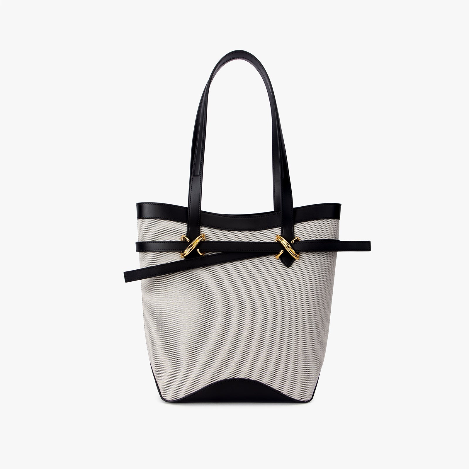Canvas and leather tote bag