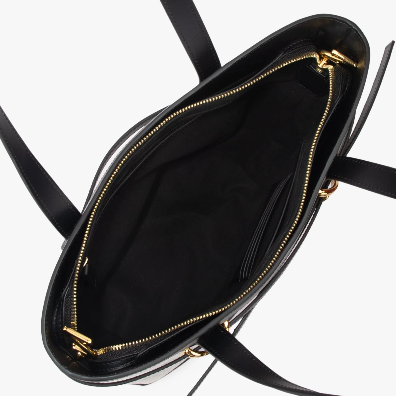 Canvas and leather tote bag