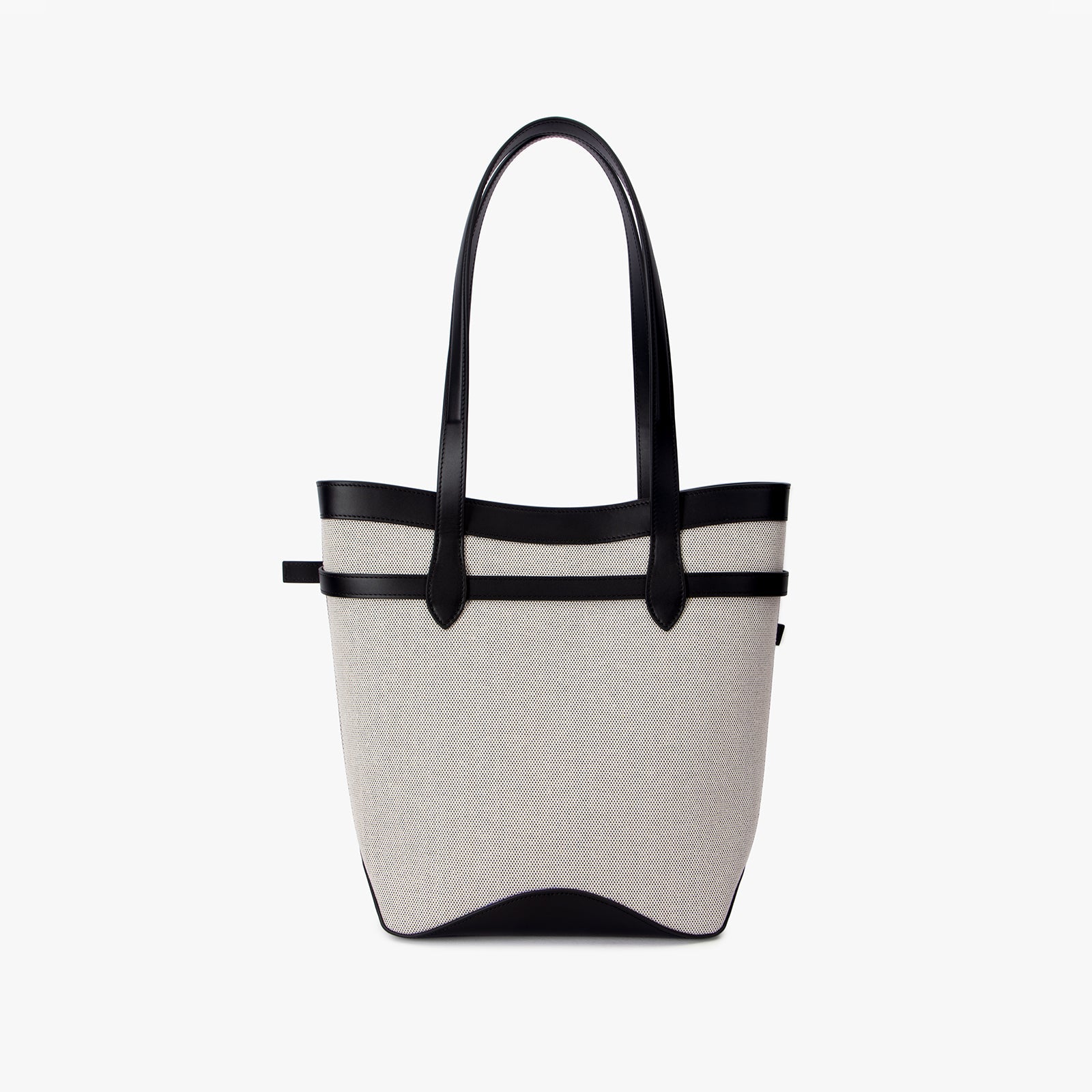 Canvas and leather tote bag