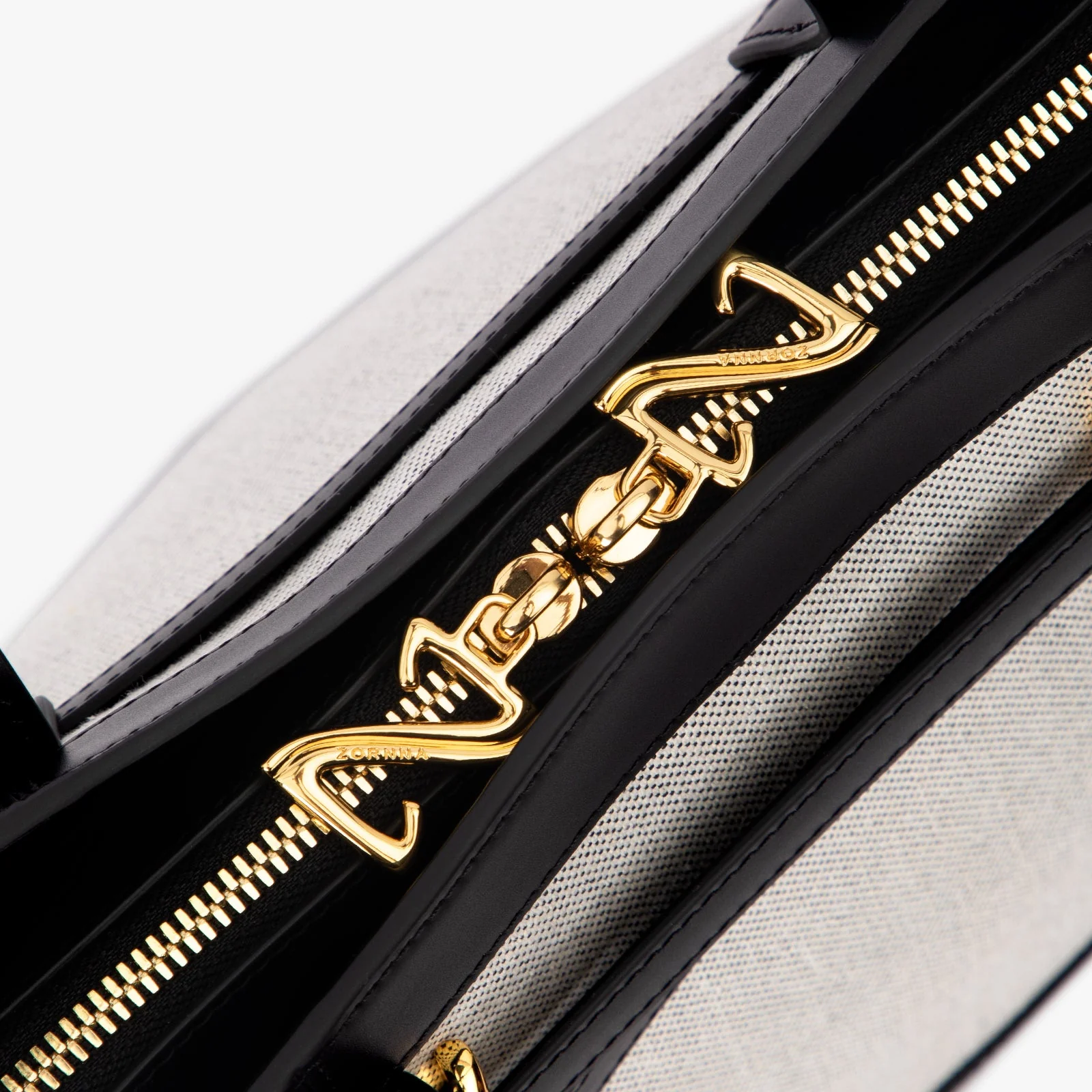 Canvas and leather tote bag