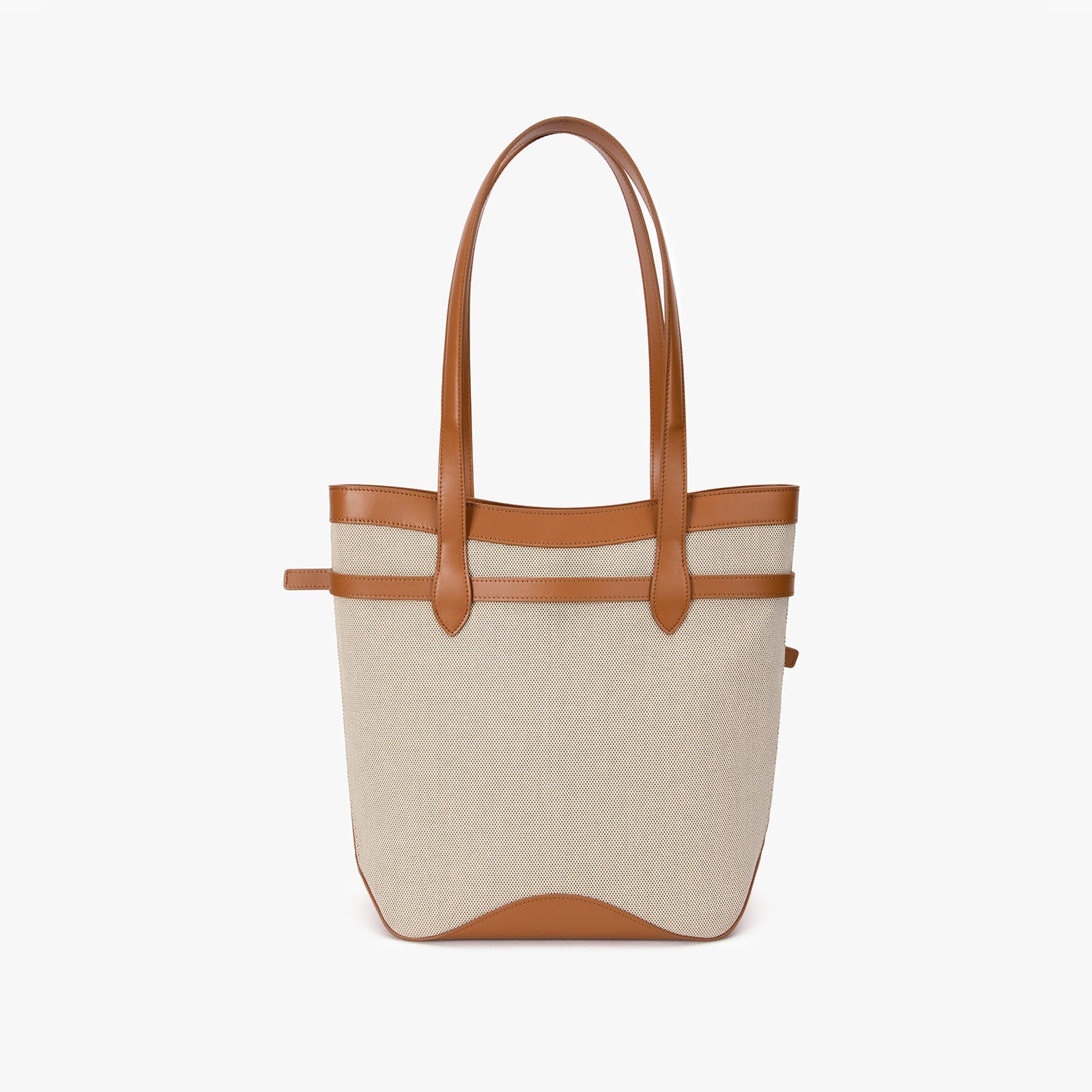 Canvas and leather tote bag